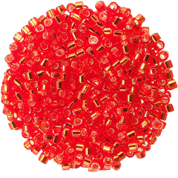 043 Silver Lined Red Orange 11/0 Miyuki Delica