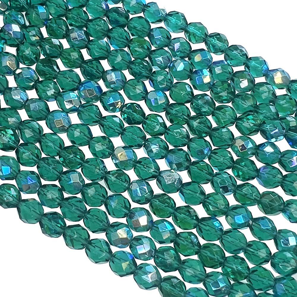 10MM Emerald AB Fire Polish Ball