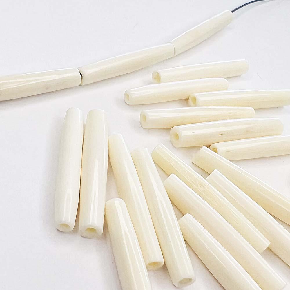 1 inch Thin Hairpipe White Bone