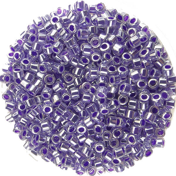 250 Crystal/Violet 11/0 Miyuki Delica