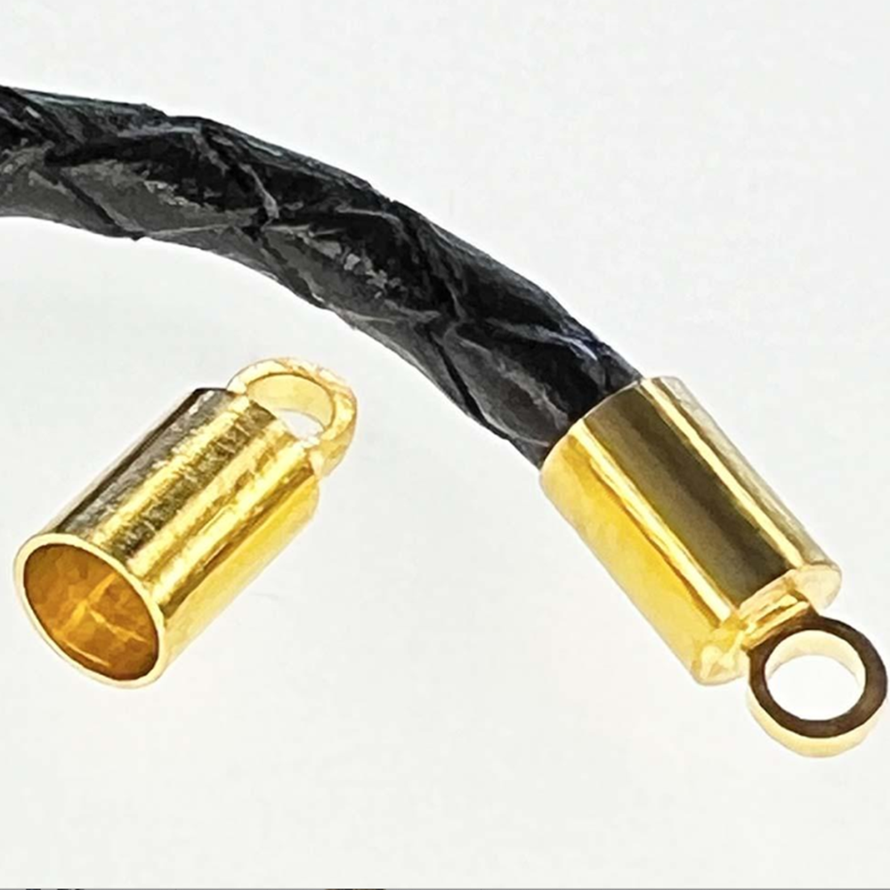 Gold Plate End Cap for 3MM Cord