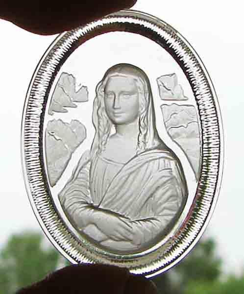 40X30MM Crystal Mona Lisa Cameo