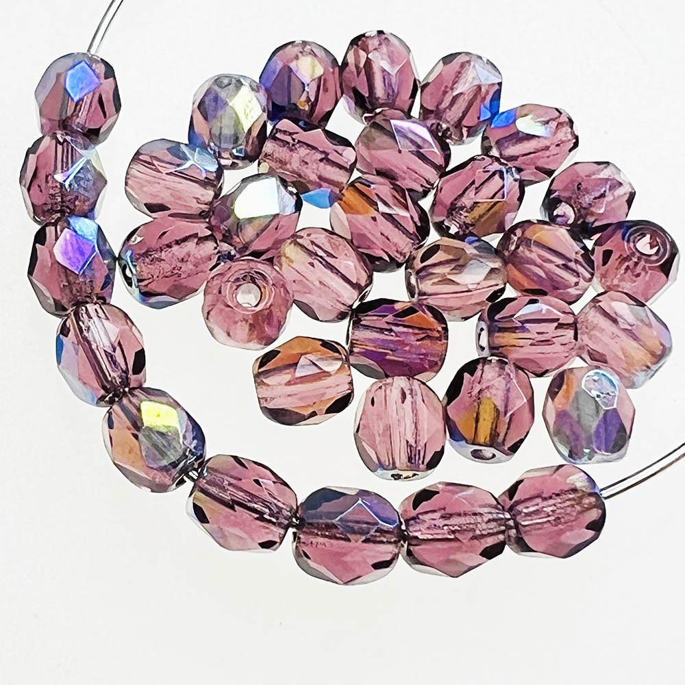 4MM Amethyst AB Fire Polish Ball