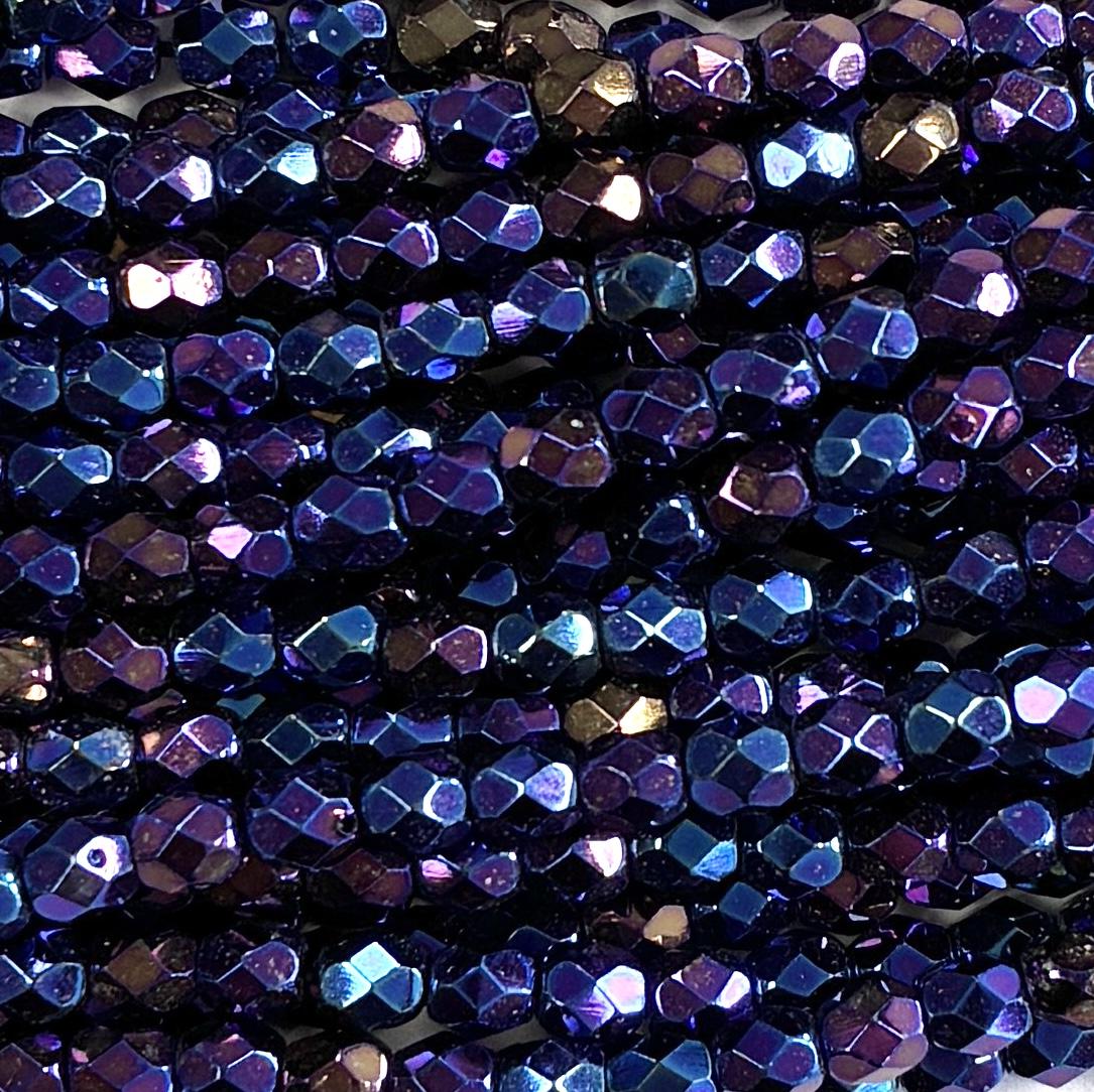4MM Blue Iris Fire Polish Ball