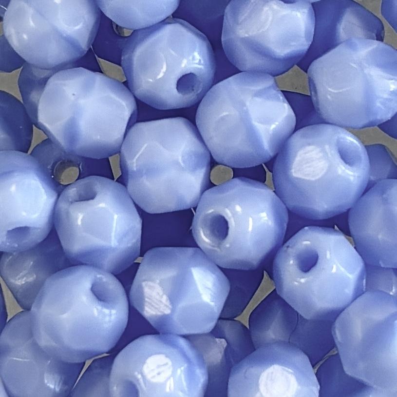 4MM Blue Satin Fire Polish Ball