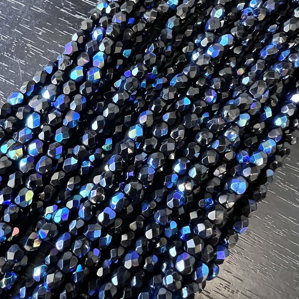 4MM Jet AB Fire Polish Ball