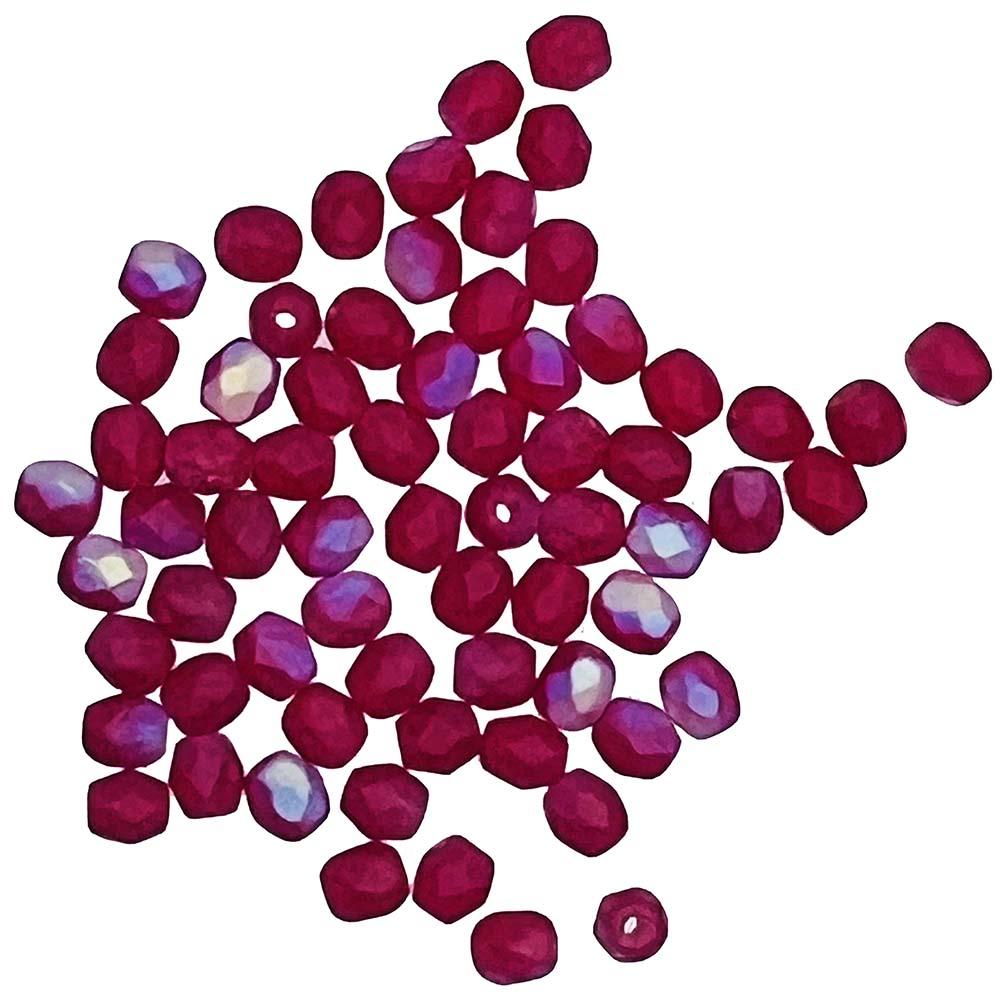 4MM Matte Ruby Ab Fire Polish Ball