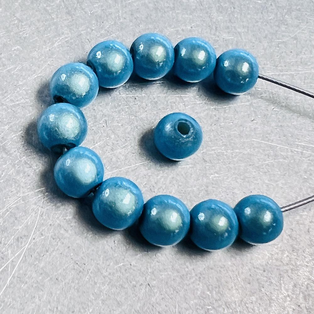 6MM Blue Turquoise Miracle Bead