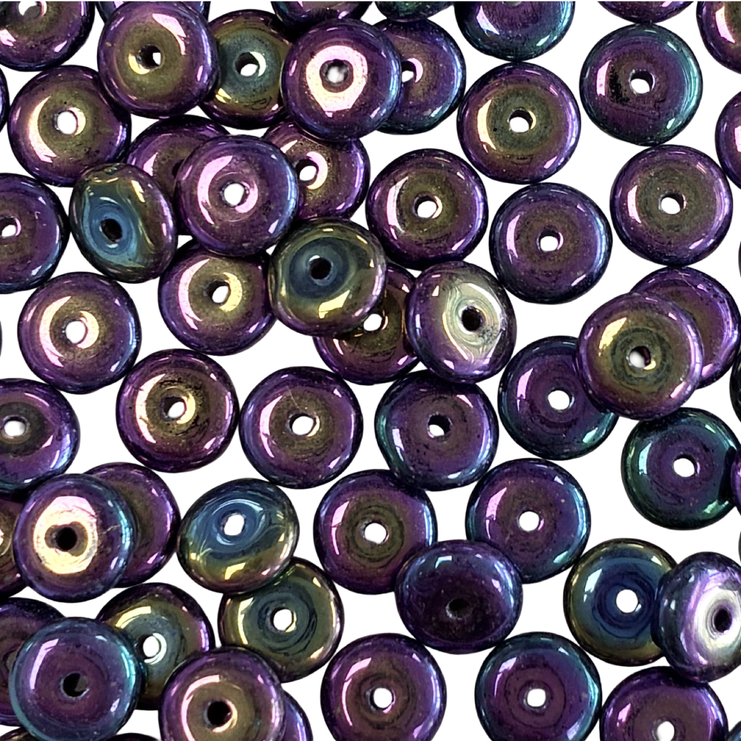 6X2MM Purple Iris Rondelle