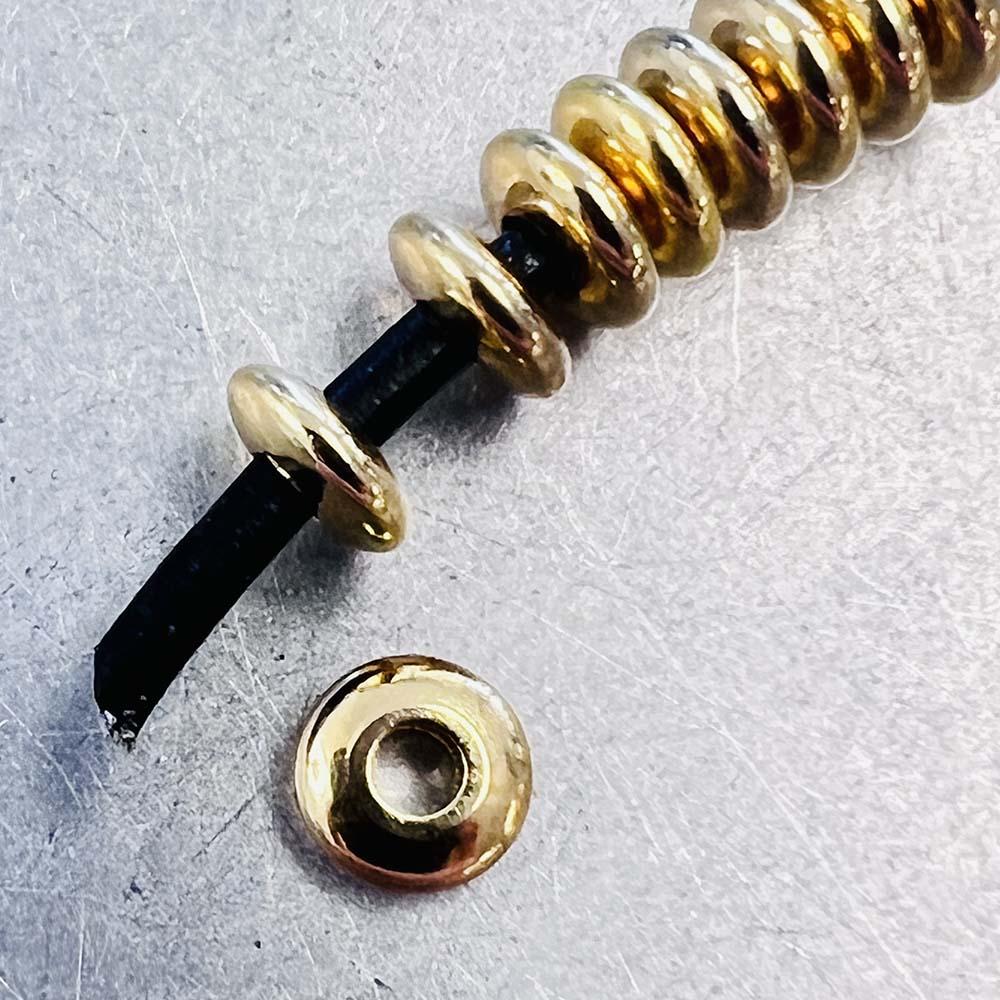 6x2MM Gold Plate Belly Rondelle Spacer