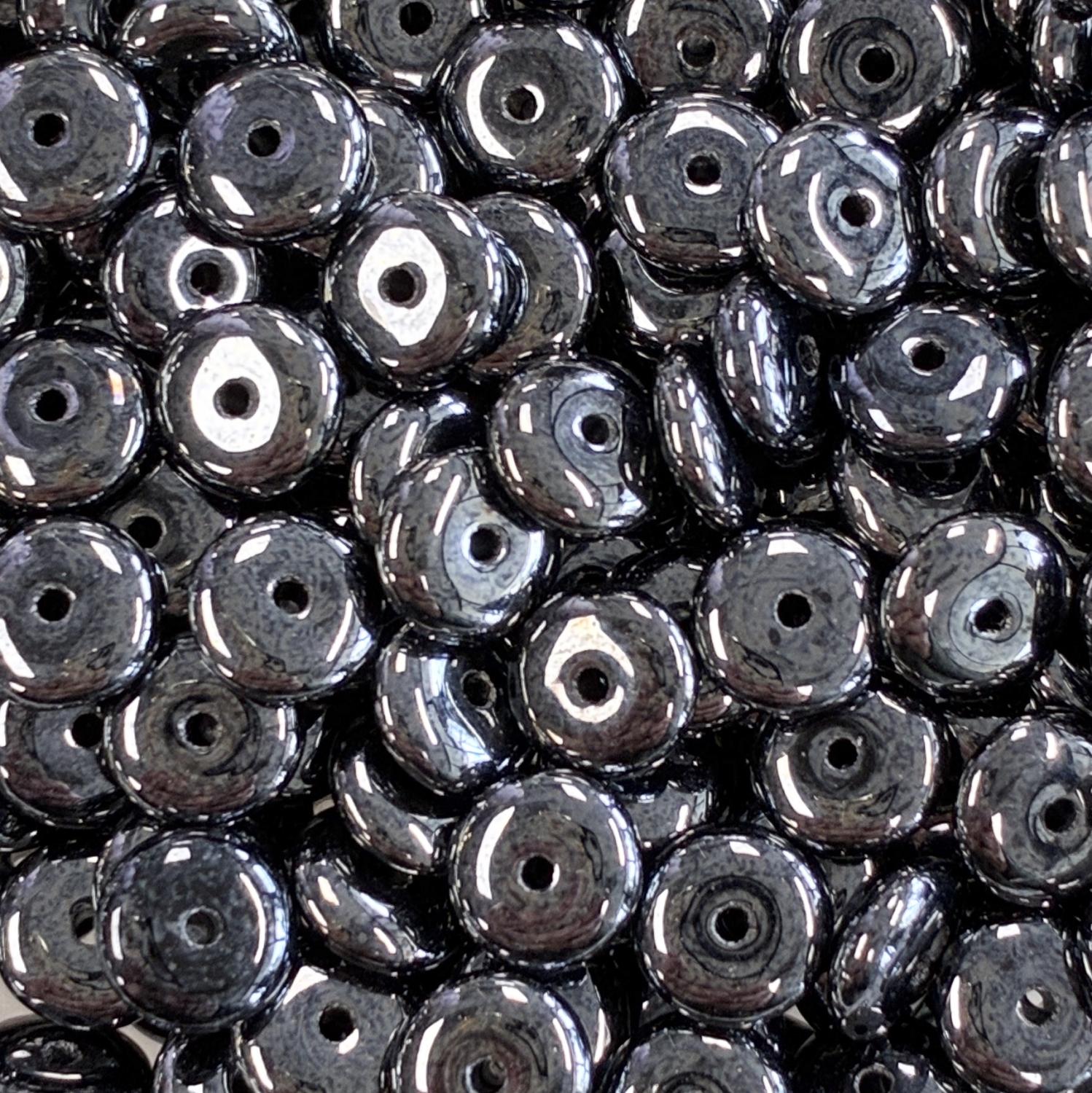 6x2MM Hematite Belly Rondelle