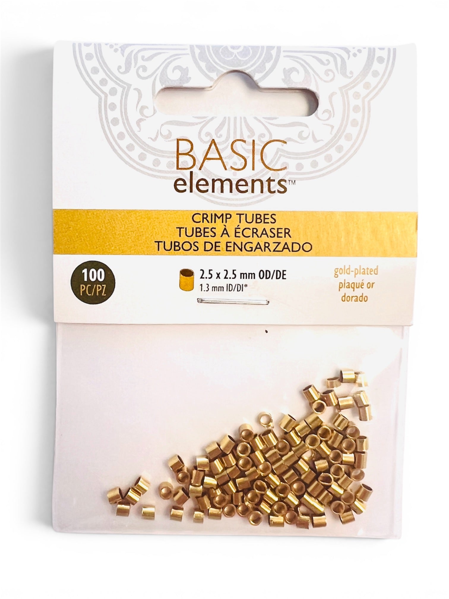 The Bead Smith Gold Plate 2.5MM Crimp Tube