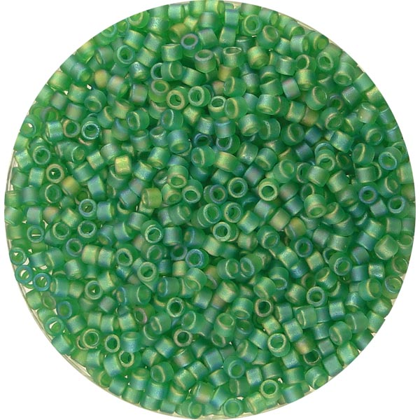 858 B Matte Kelly Green AB 11/0 Miyuki Delica
