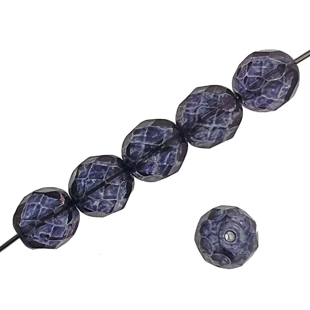 8MM Amethyst Lumi Fire Polish Ball