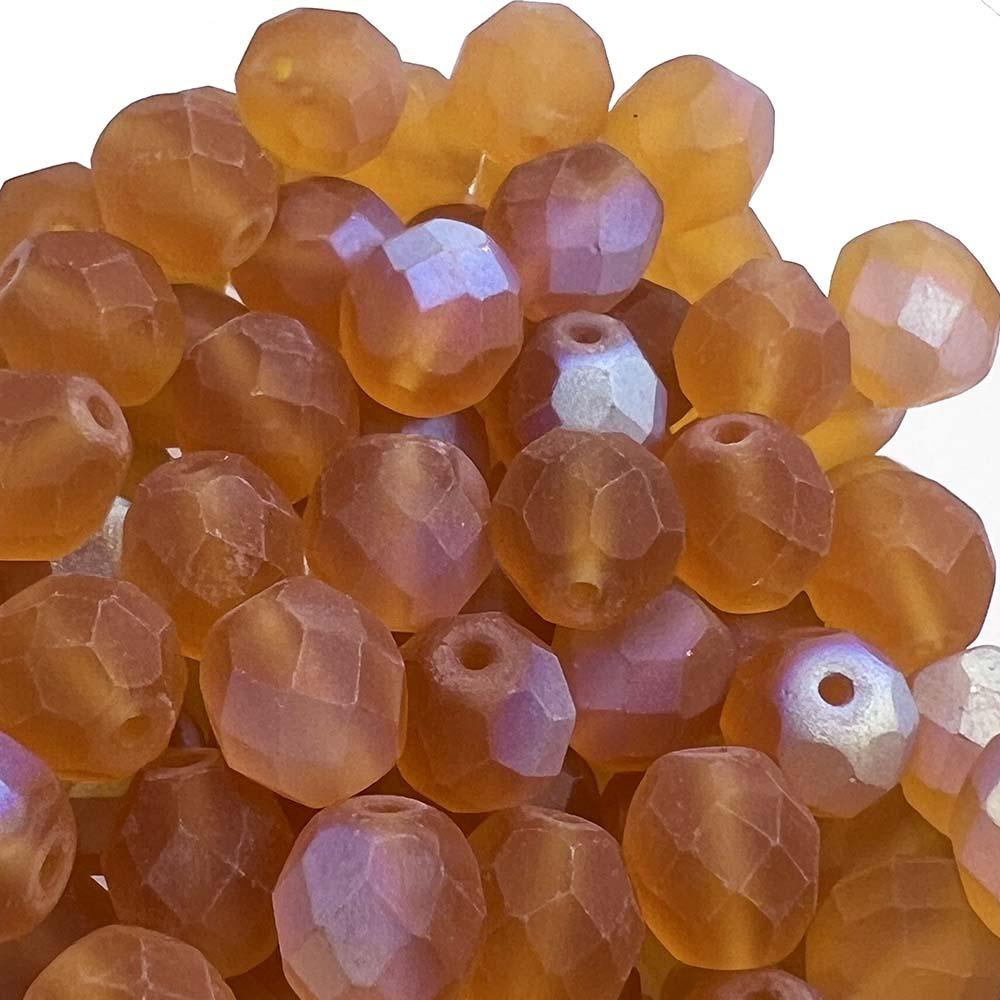8MM Matte Topaz Ab Fire Polish Ball