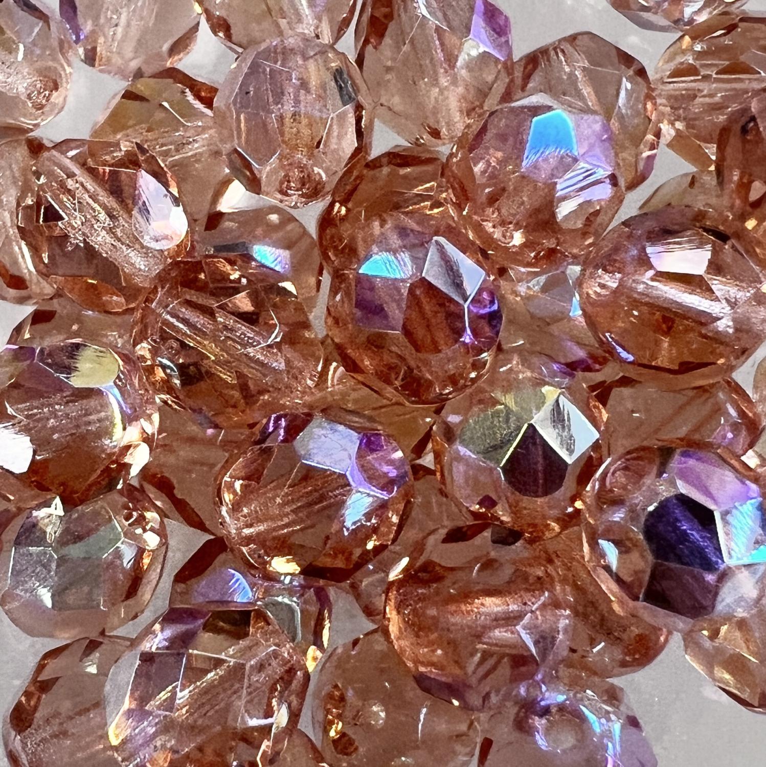 8MM Roselin AB Fire Polish Ball