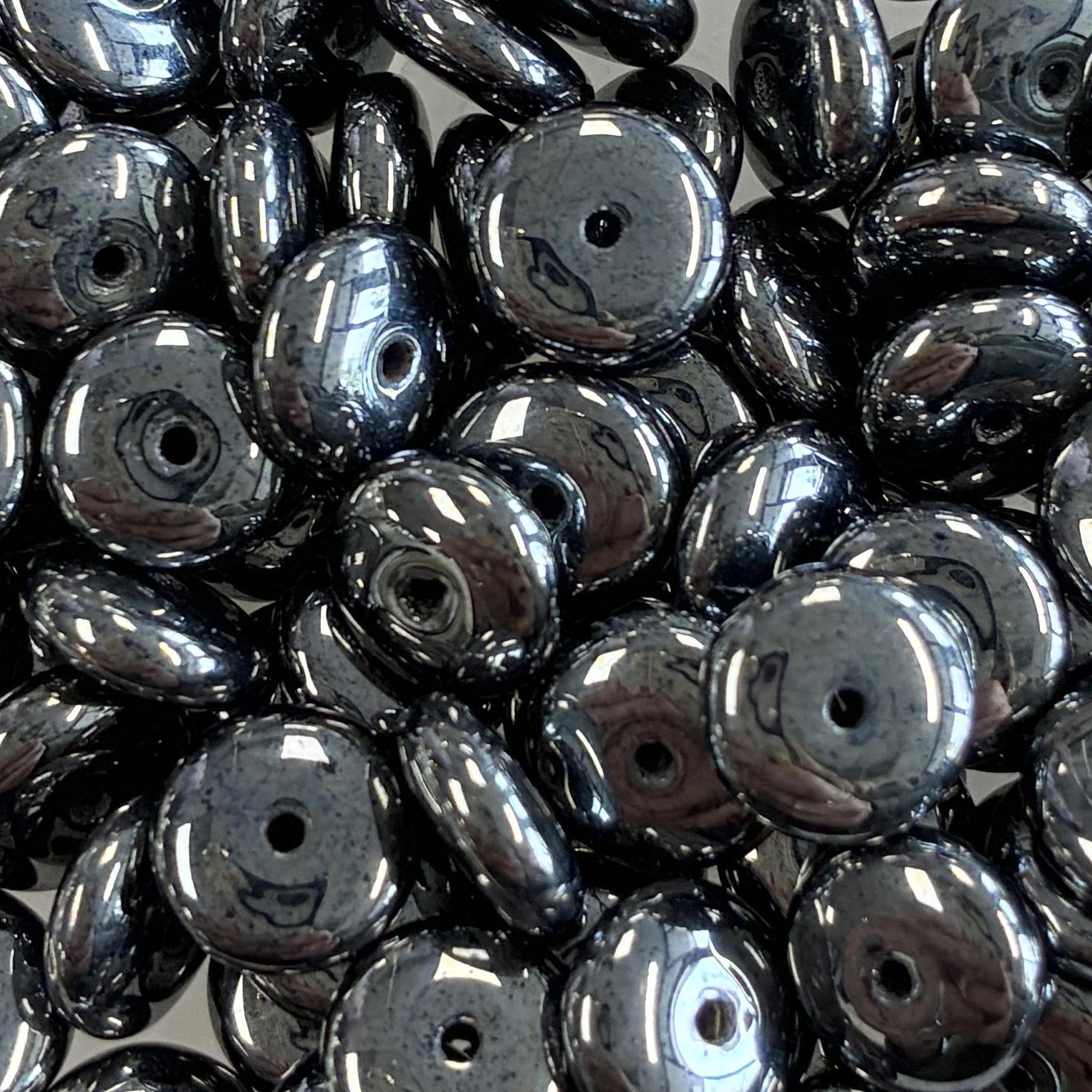 8x3MM Hematite Belly Rondelle