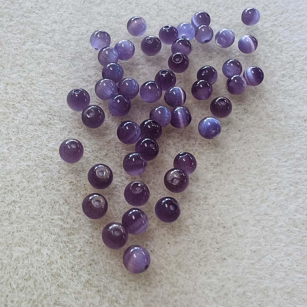 Amethyst 4MM Cat Eye Ball
