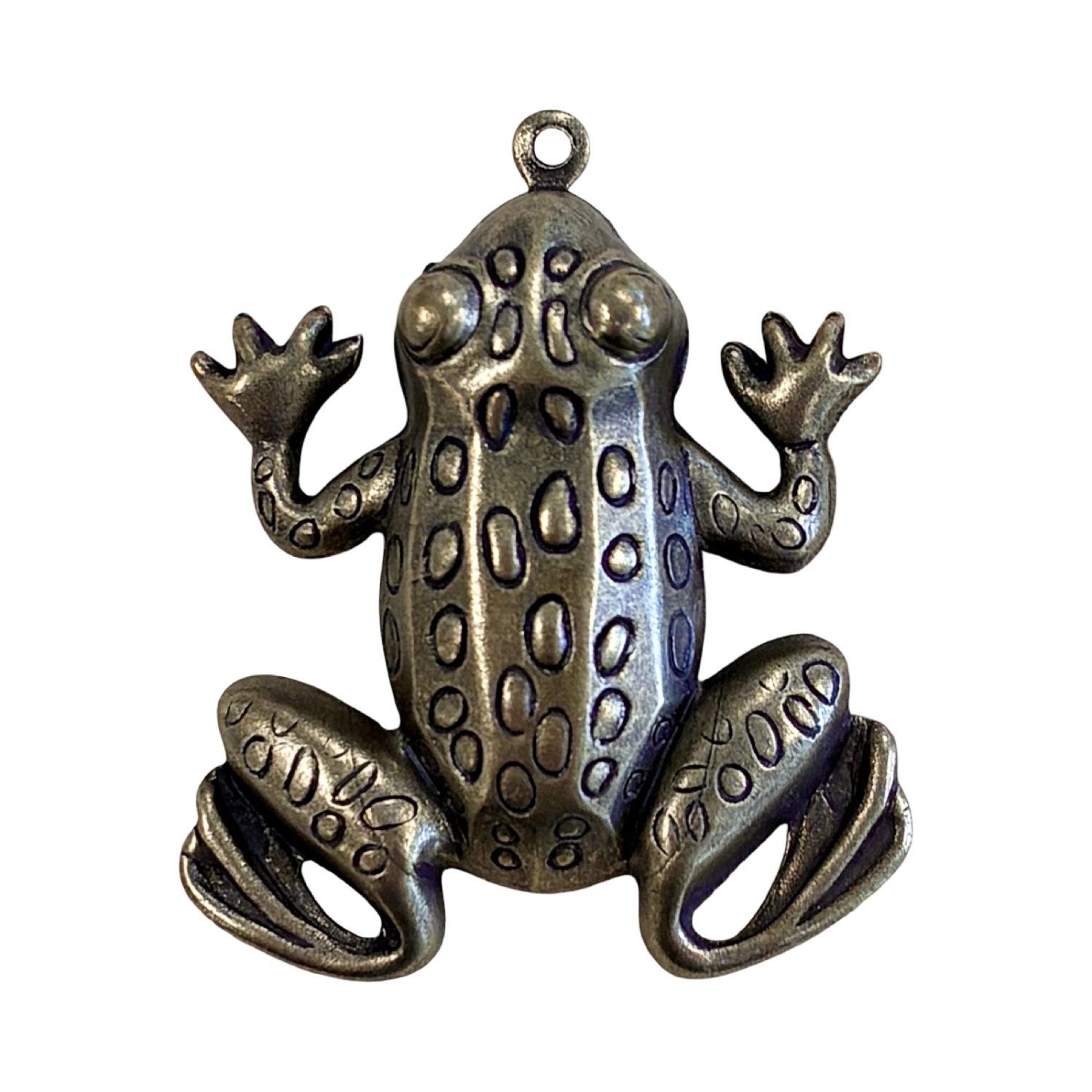 Antique Brass 22X20MM Frog Stamping
