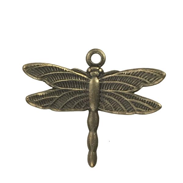 Antique Brass Plate 13x16MM Dragonfly