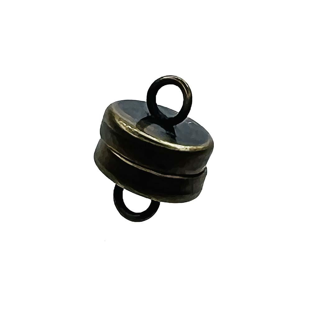 Antique Brass Plate 7MM Magnetic Button Clasp