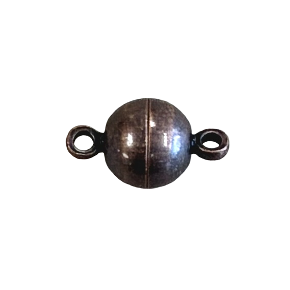 Antique Copper Plate 14x8MM Magnetic Ball Clasp