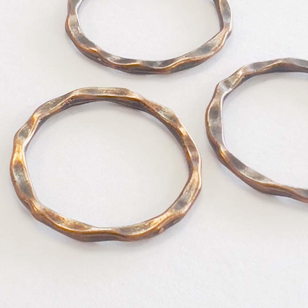 Antique Copper Plate 22MM Wavy Ring