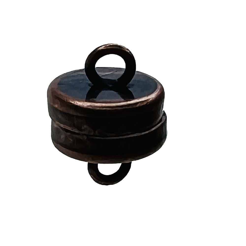 Antique Copper Plate 7MM Magnetic Button Clasp