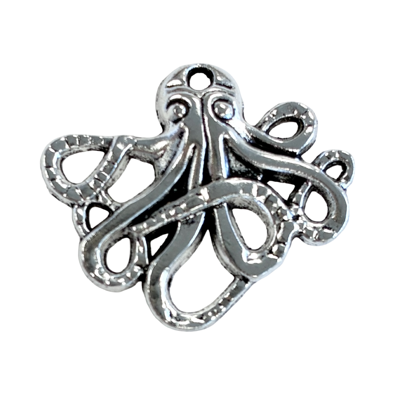 Antique Silver Plate 20x24MM Ocotpus