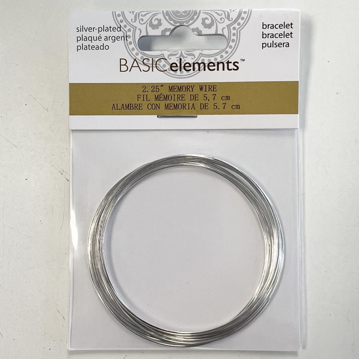 Basic Elements 2.25 Inch Silver Plate Memory Wire