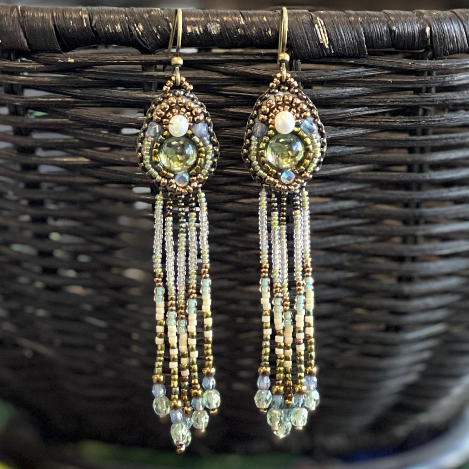 Bead Embroidered Earring Class with Karen Sunday 10/26/2025 11 am-2 pm