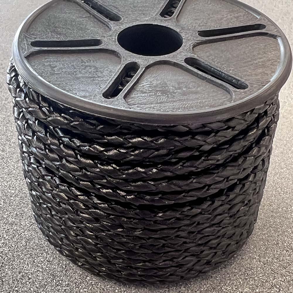 Black 3.5MM Braided Leather Bola Style Cord