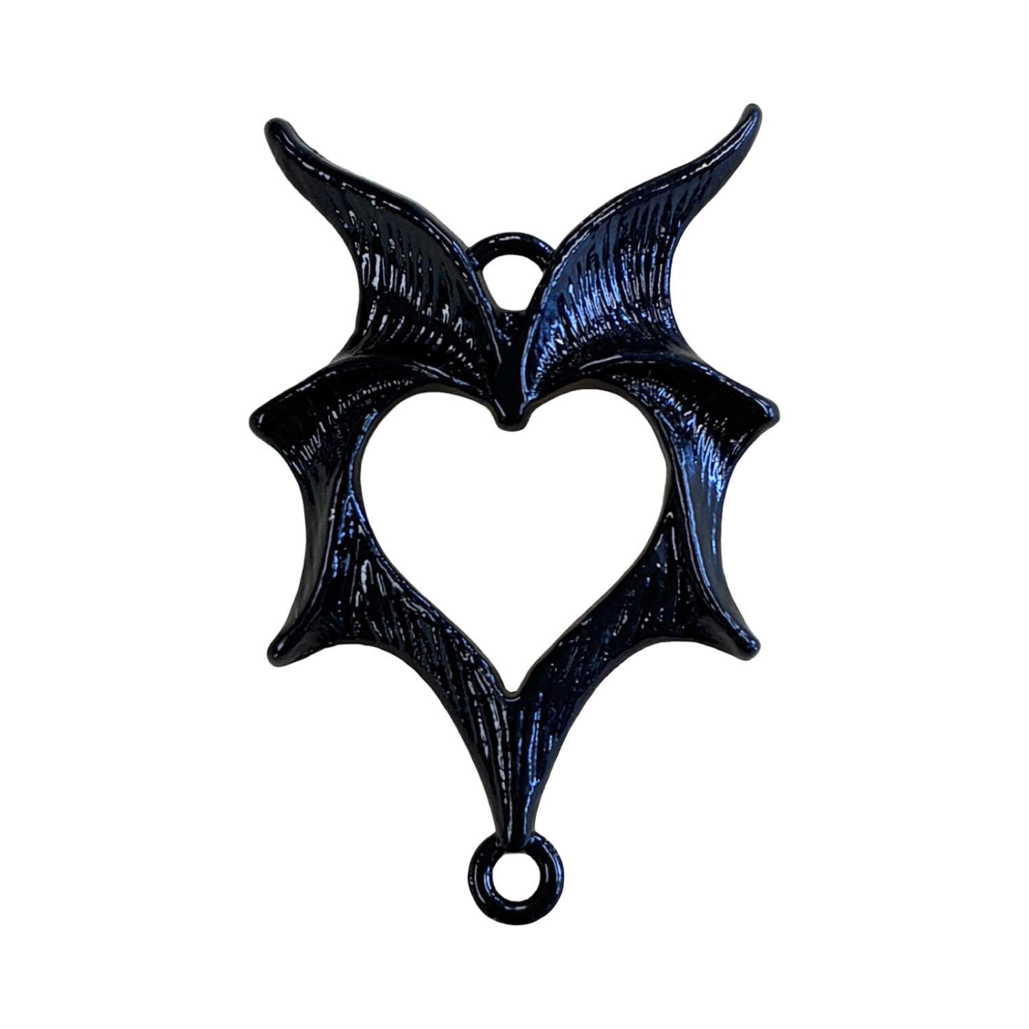 Black Bat Wing Heart 34x22MM