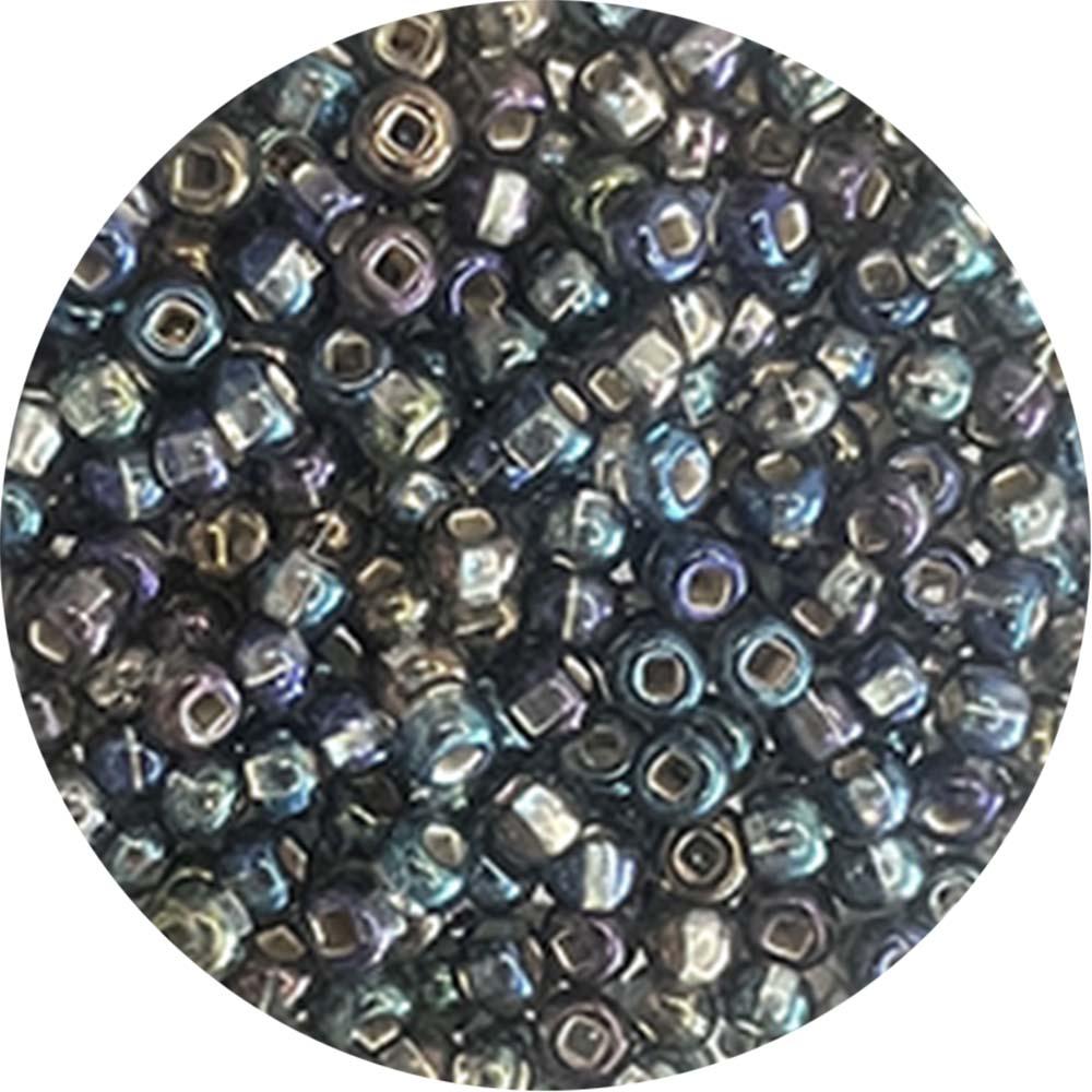Black Diamond AB Silver Lined 6/0 Seed Bead
