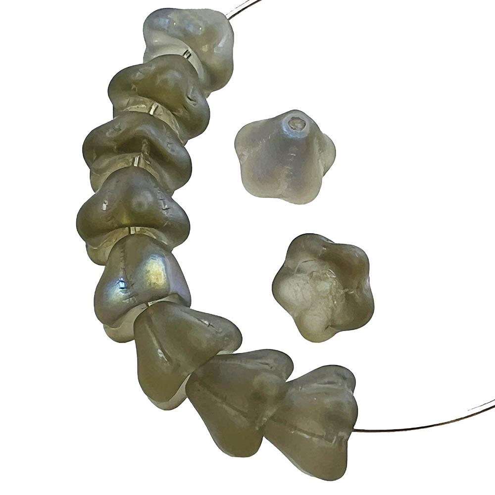 Black Diamond Matte AB 8x6MM Bell Flower