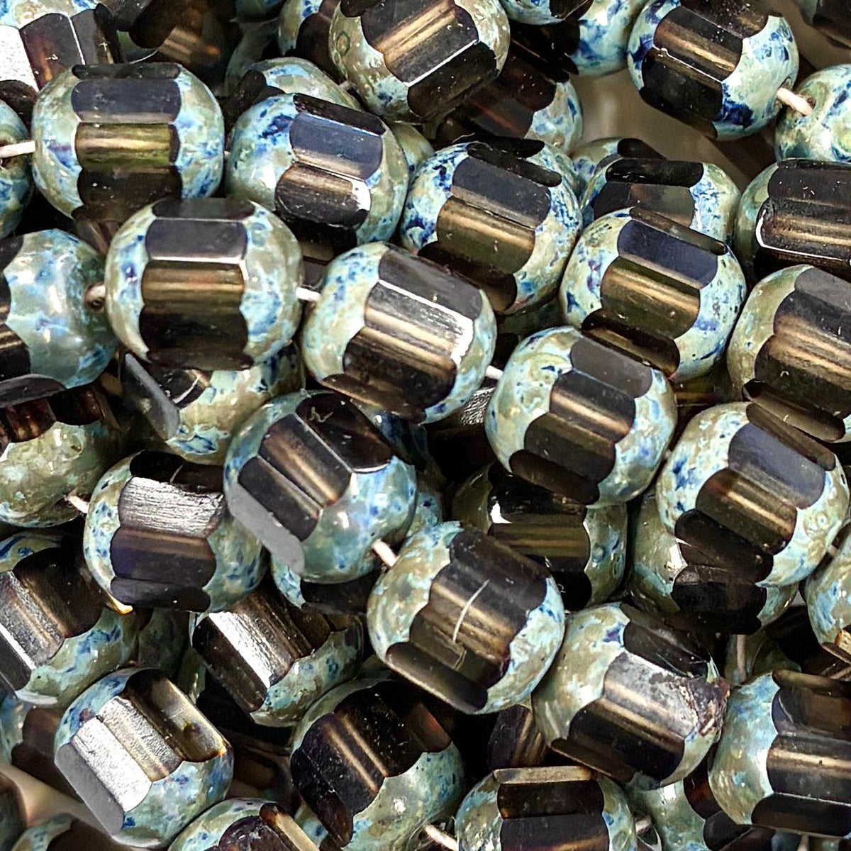 Black Diamond With Granite (Picasso) 10MM Window Bead