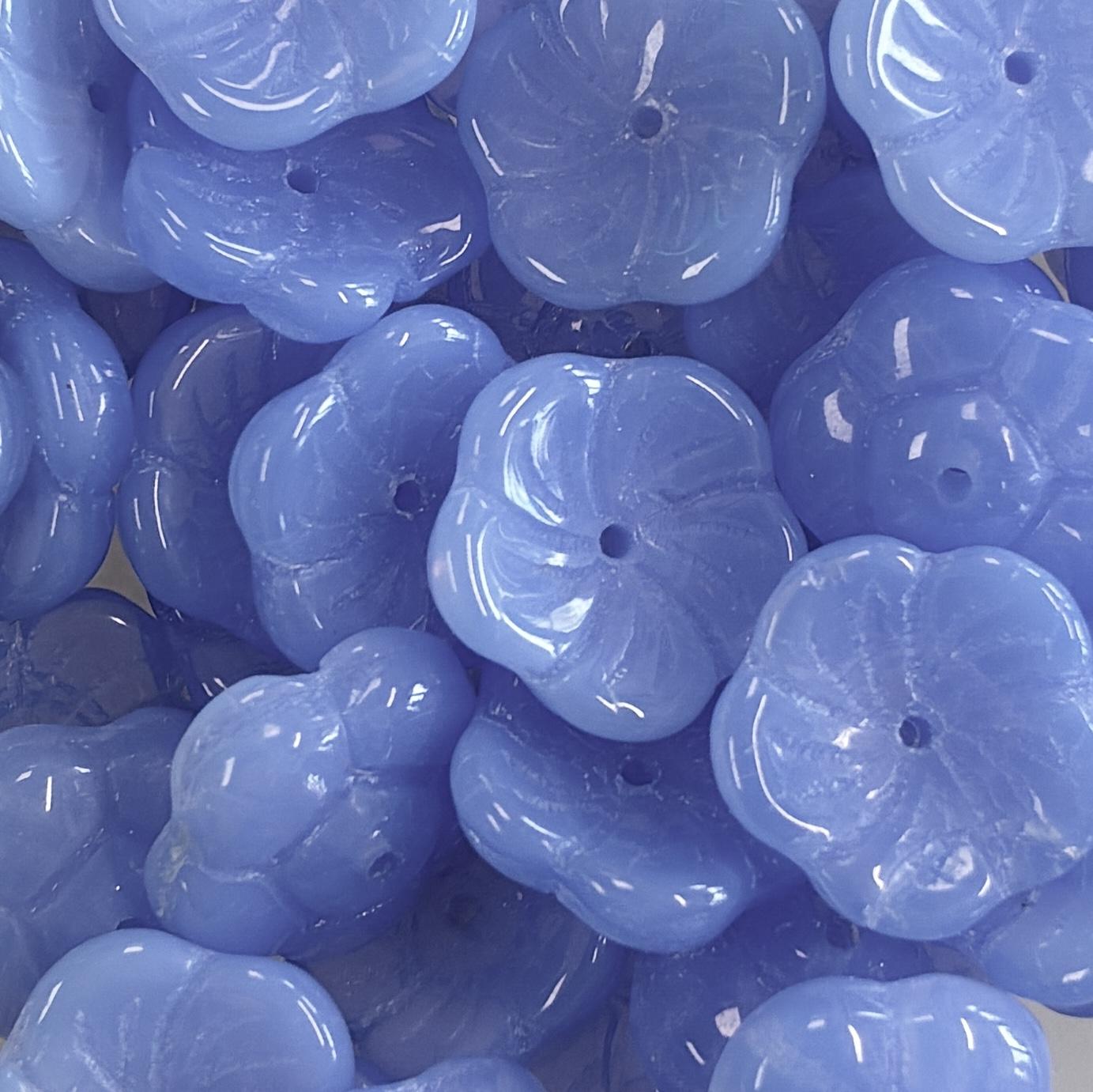 Blue Opal 11.5x4.5MM Flower Blossom