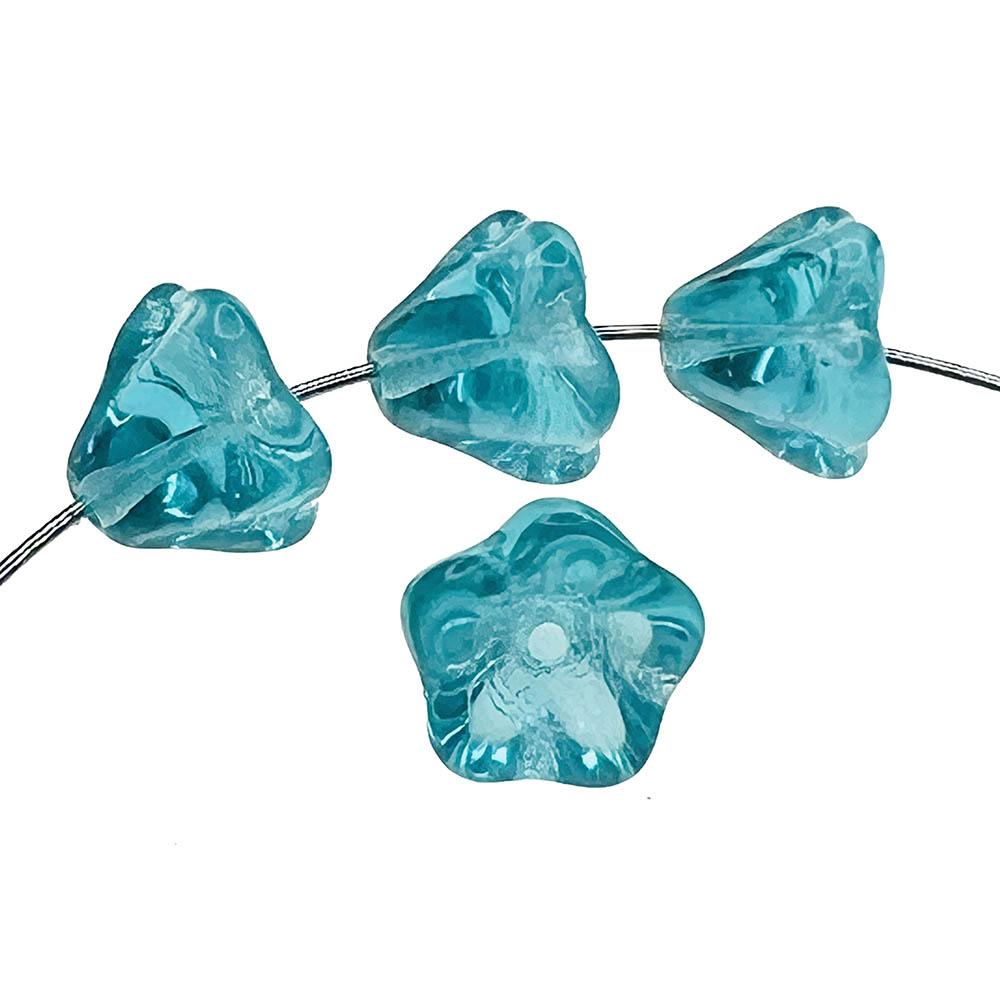 Blue Zircon 8x6MM Bell Flower