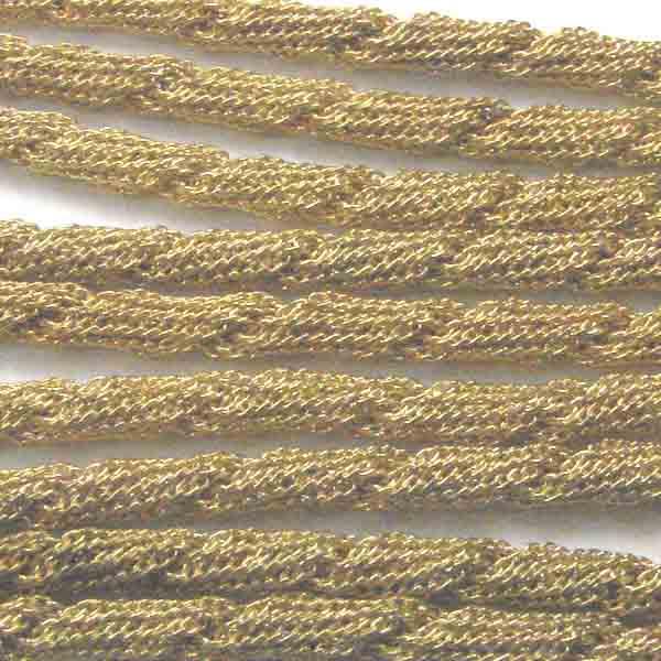 Brass 42 Inch 4MM Twisted Mesh Necklace Chain