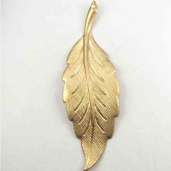 Brass 45x15MM Curved Leaf