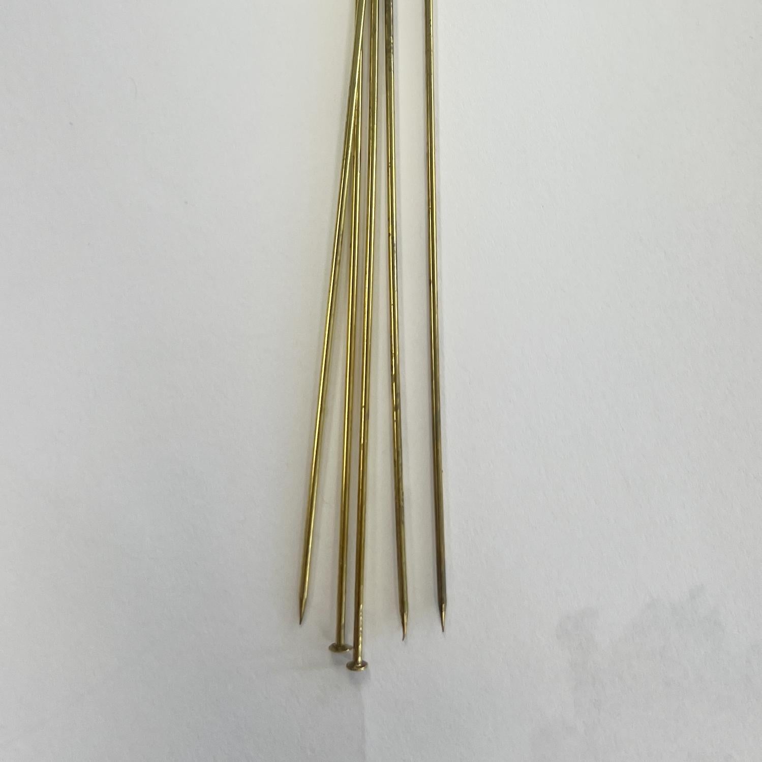 Brass 7 Inch 16 Gauge Hatpin Rod With Head