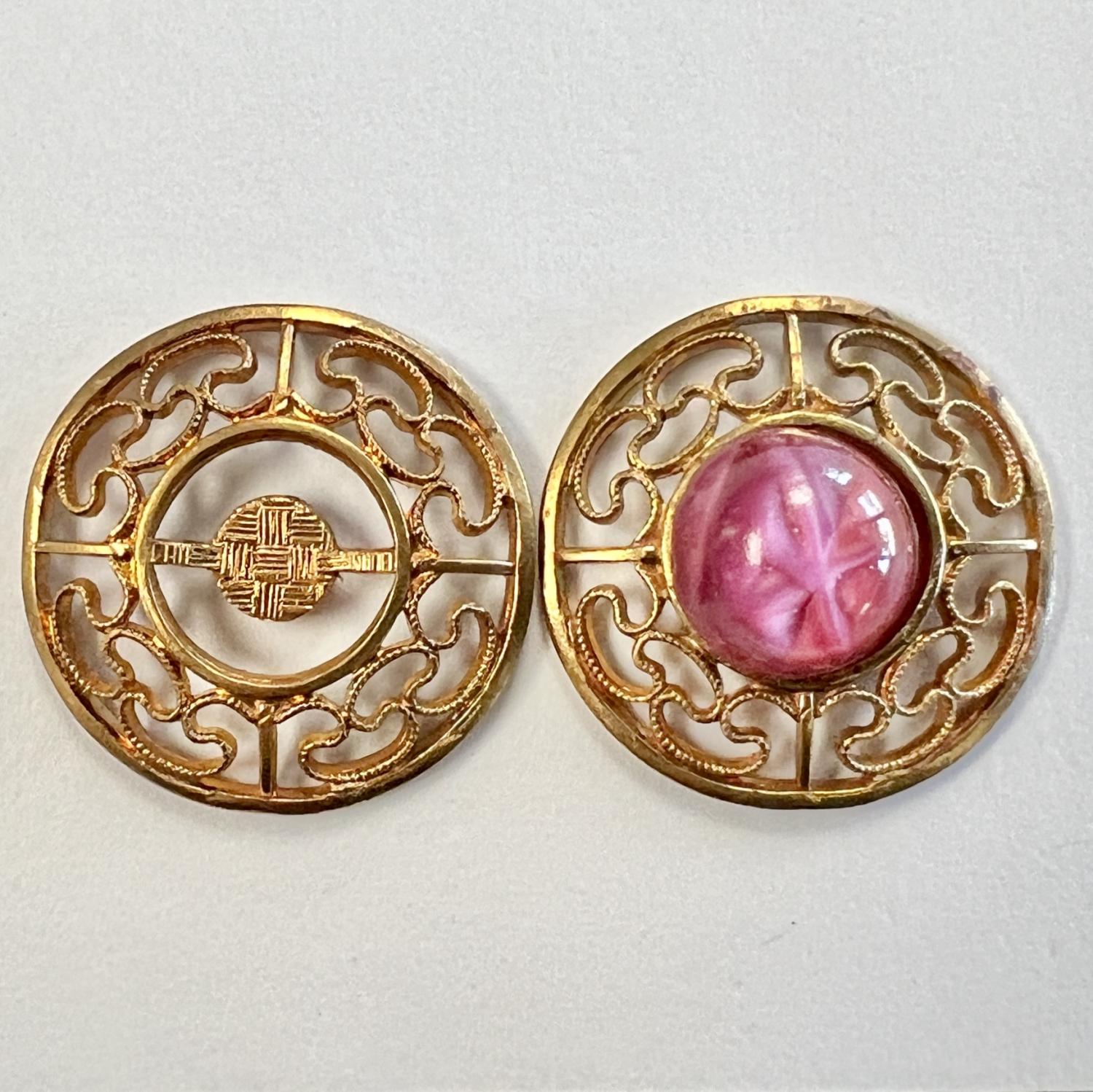 Brass Filigree Setting For 9mm Cabochon