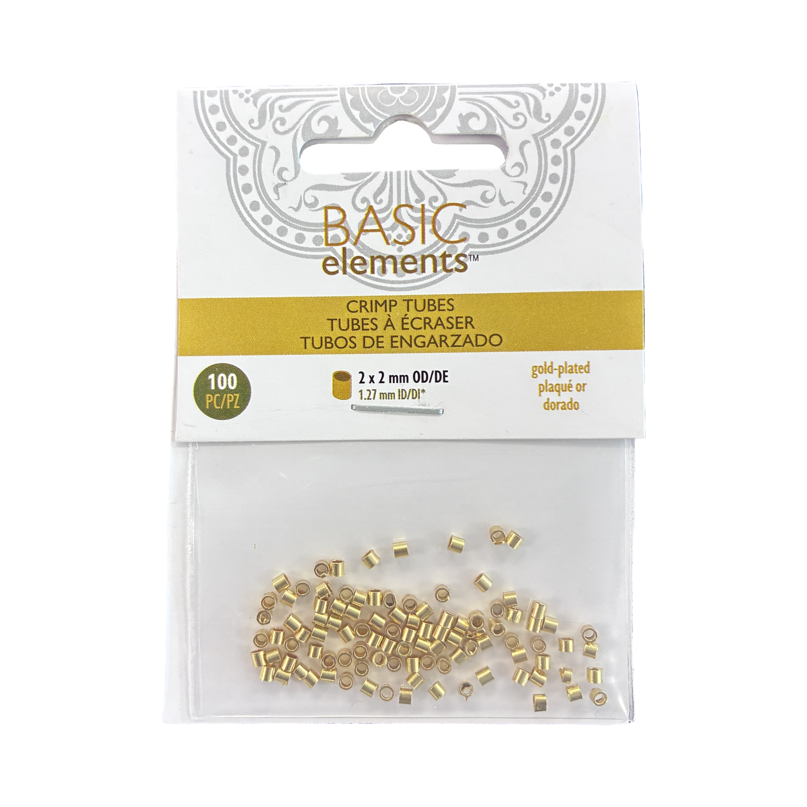 The Bead Smith Gold Plate 2x2MM Crimp Tube