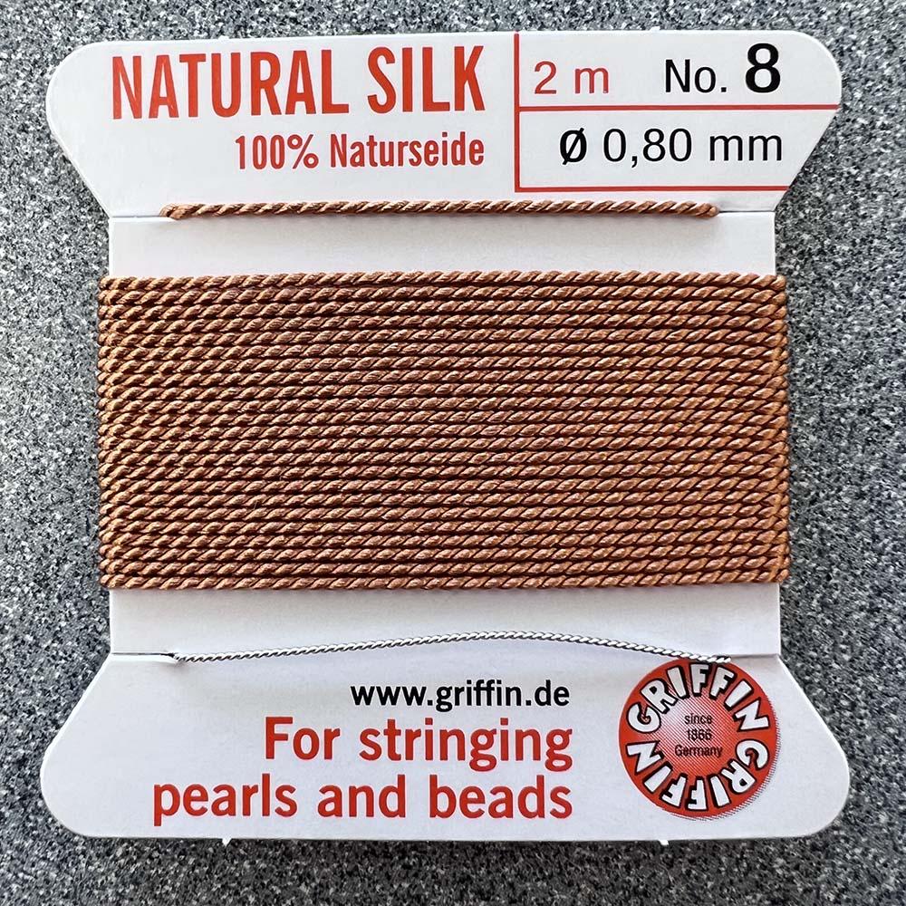 Carnilian (Cornilian) Size 8 (.8MM) Griffin Silk Bead Cord With Flex Needle