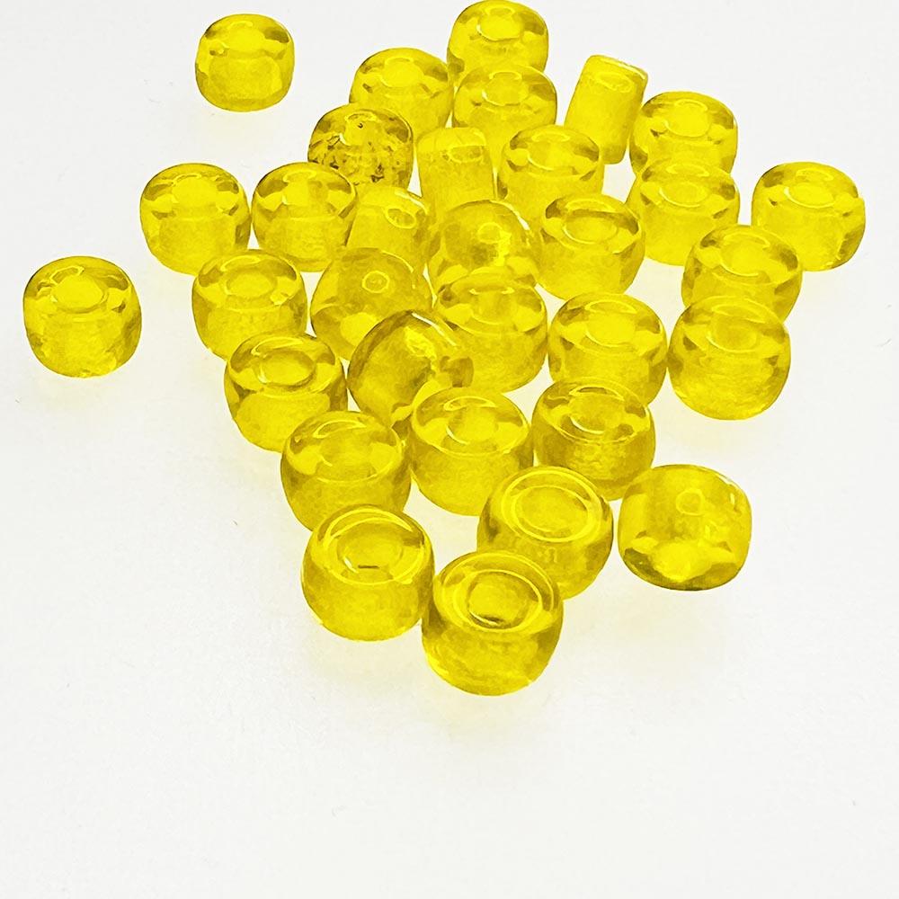 Citrine 2/0 Crow Roller Bead With 2MM Large Hole