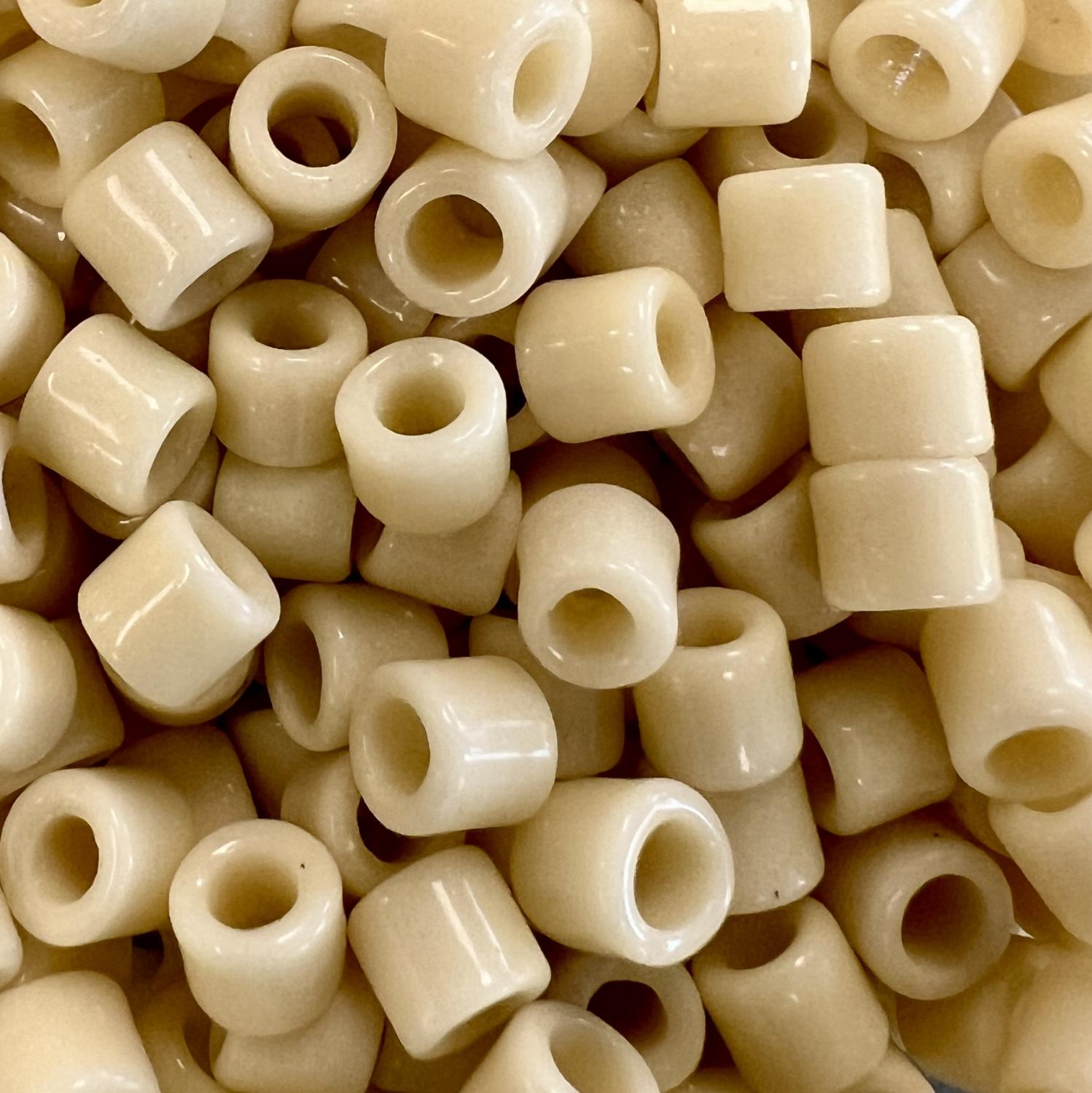 Cream 6MM Vintage Tile Bead