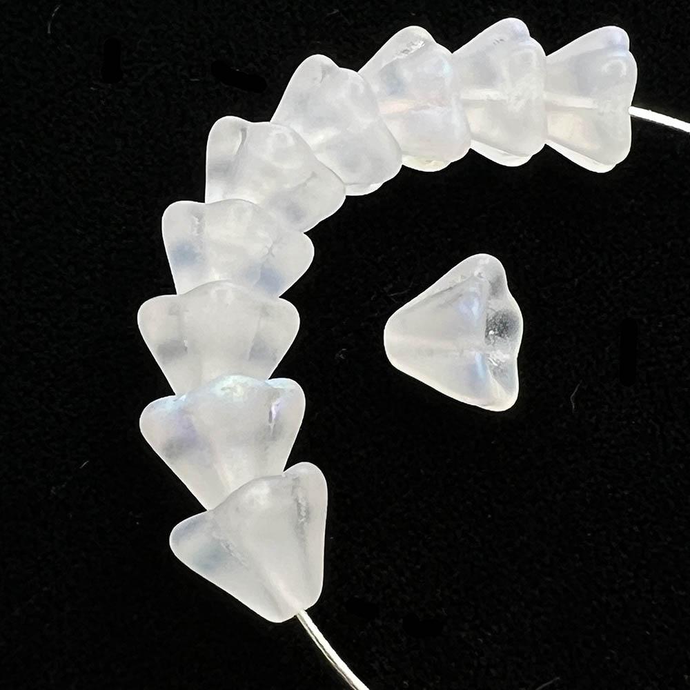 Crystal Matte AB 8x6MM Bell Flower