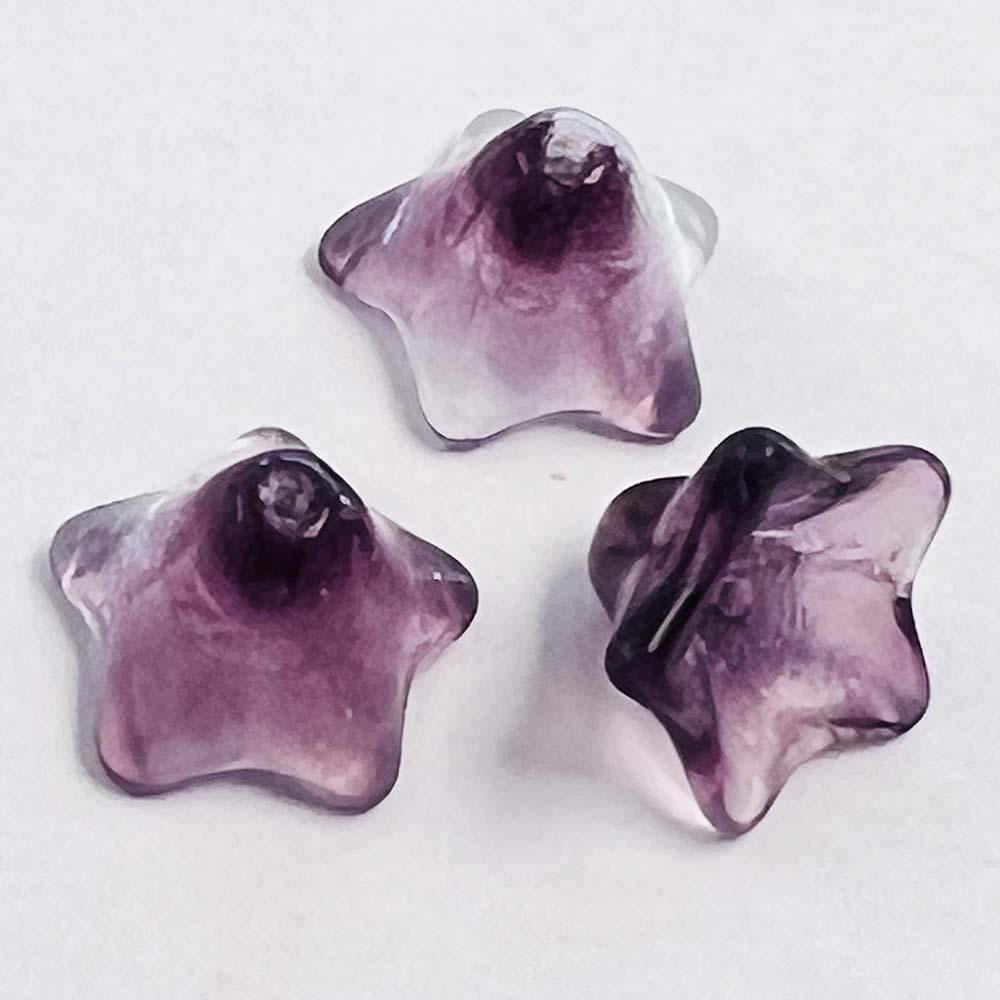 Crystal With Amethyst Inclusions 7x12MM Lily Flower