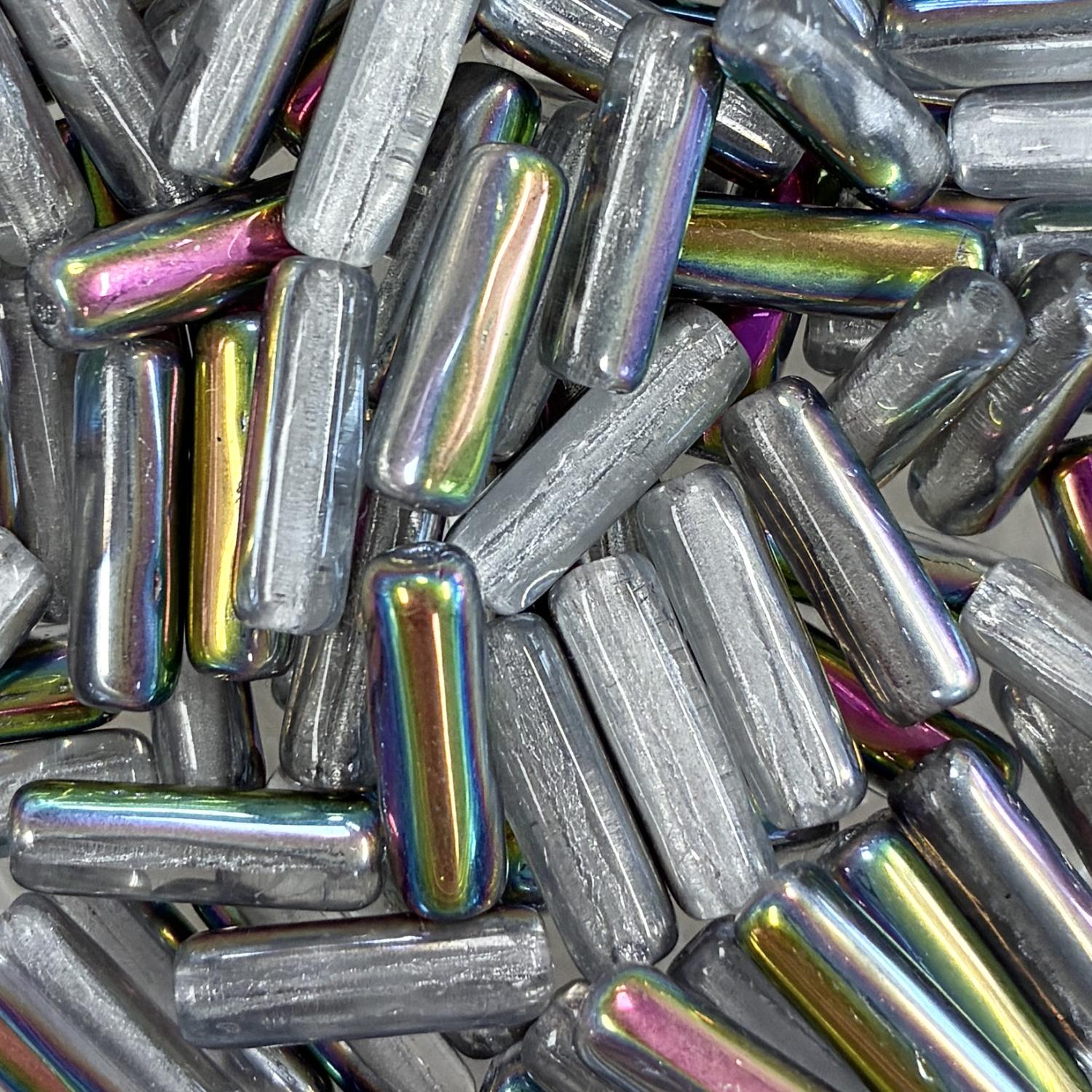 Crystal With Vitrail 14x4MM Cylinder Tube