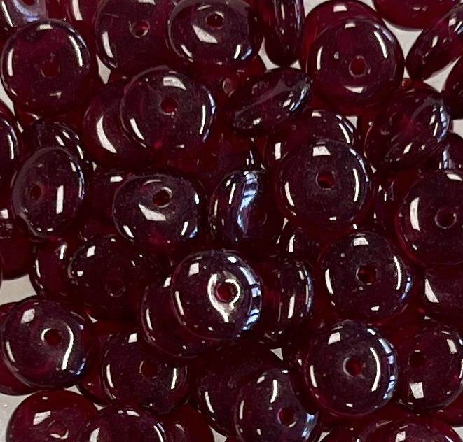 Garnet 6x3MM Belly Rondelle